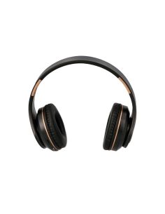 Auricular Q-Connect Bluetooth Diadema Ajustable Y Plegable Con Microfono Alcance 10 M Color Negro