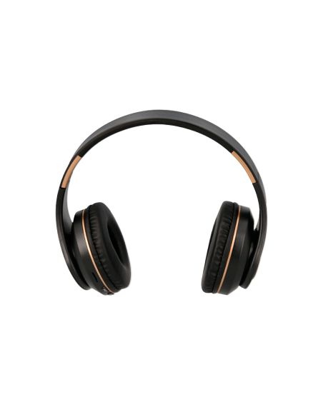 Auricular Q-Connect Bluetooth Diadema Ajustable Y Plegable Con Microfono Alcance 10 M Color Negro