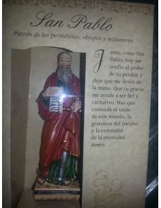 San Pablo 12Cm Resina Con Oracion