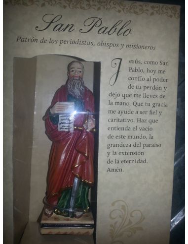 San Pablo 12Cm Resina Con Oracion