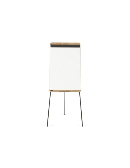Pizarra Blanca Rocada Tripode Lacada Magnetica Brazo Extensible Tablero Color Roble 69X99 Cm Altura