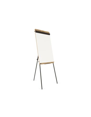Pizarra Blanca Rocada Tripode Lacada Magnetica Brazo Extensible Tablero Color Roble 69X99 Cm Altura