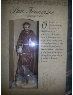 San Francisco 12Cm Resina Con Oracion