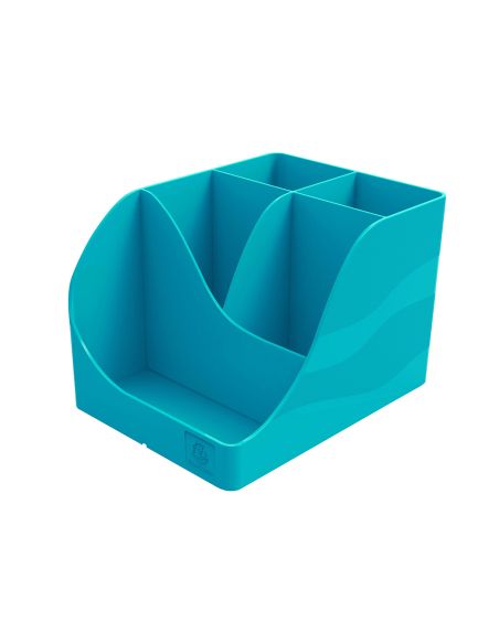 Cubilete Portalapices Exacompta Skandi Plastico Reciclado Color Azul Pacifico 155X119X109 Mm