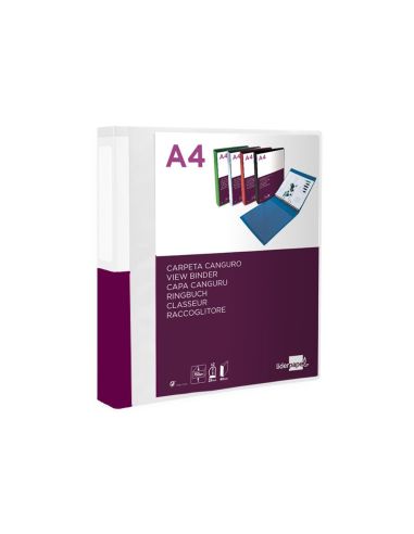Carpeta Liderpapel Canguro 2 Anillas 25 Mm Mixtas Polipropileno Din A4 Transparente|Libreriasalesiana