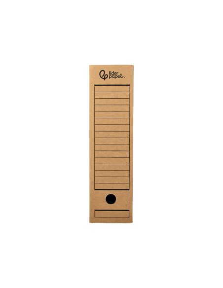 Caja Archivo Definitivo Liderpapel Din A4 Carton Reciclado 325G/M2 Lomo 82 Mm Kraft 325X82X250 Mm
