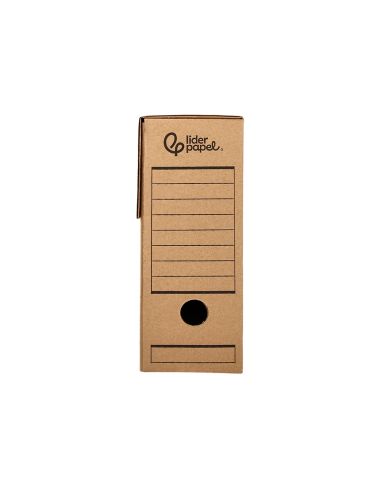 Caja Archivo Definitivo Liderpapel Din A4 Carton Reciclado 325G/M2 Lomo 82 Mm Kraft 325X82X250 Mm
