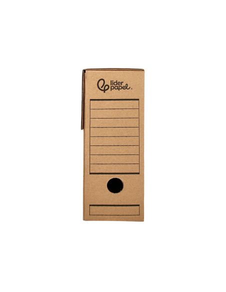 Caja Archivo Definitivo Liderpapel Din A4 Carton Reciclado 325G/M2 Lomo 82 Mm Kraft 325X82X250 Mm