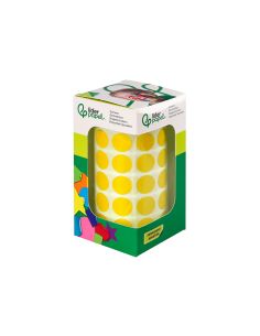 Gomets Liderpapel Autoadhesivo Circulos 15 Mm Amarillo Rollo De 2500 Unidades En Caja De Carton 2
