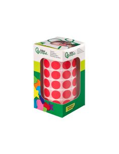 Gomets Liderpapel Autoadhesivo Circulos 15 Mm Rojo Rollo De 2500 Unidades En Caja De Carton 2