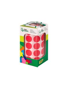 Gomets Liderpapel Autoadhesivo Circulos 20 Mm Rojo Rollo De 2000 Unidades En Caja De Carton 2
