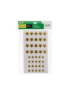 Gomets Liderpapel Autoadhesivo Estrellas Doradas Surtidas Bolsa De 5 Hojas Con 200 Unidades 2