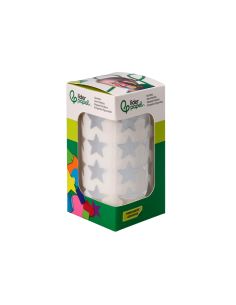 Gomets Liderpapel Autoadhesivo Estrellas Plateadas 20 Mm 1500 Unidades En Caja De Carton 2