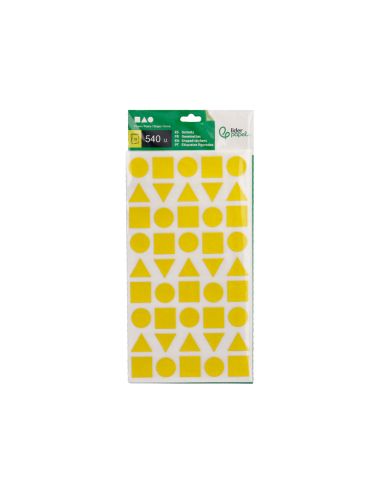 Gomets Liderpapel Figuras Surtidas Bolsa De 12 Hojas Figuras Geometricas Medianas Colores Surtidos