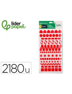 Gomets Liderpapel Figuras Surtidas Bolsa De 20 Hojas Circulos Triangulos Estrellas Cuadrados Colores Surtidos