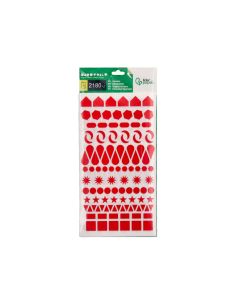 Gomets Liderpapel Figuras Surtidas Bolsa De 20 Hojas Circulos Triangulos Estrellas Cuadrados Colores Surtidos 2