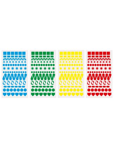 Gomets Liderpapel Figuras Surtidas Bolsa De 20 Hojas Circulos Triangulos Estrellas Cuadrados Colores Surtidos