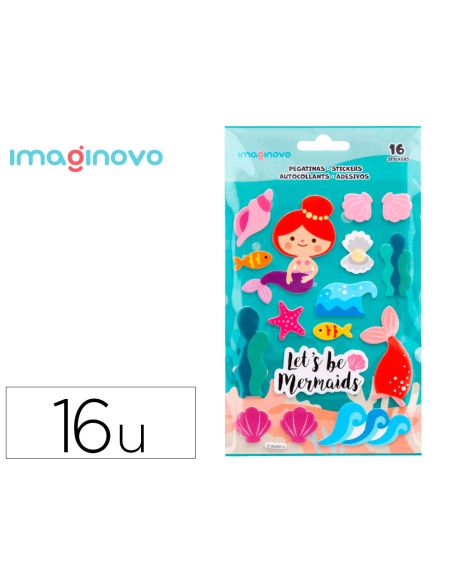 Pegatinas Imaginovo Sirenas Magic Dreams Con Relieve 210X130 Mm En Blister