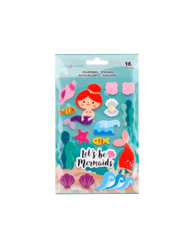 Pegatinas Imaginovo Sirenas Magic Dreams Con Relieve 210X130 Mm En Blister