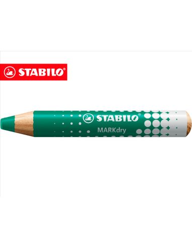 Lapiz Marcador En Seco Stabilo Markdry Para Pizarra Blanca Color Verde Caja De 5 Unidades