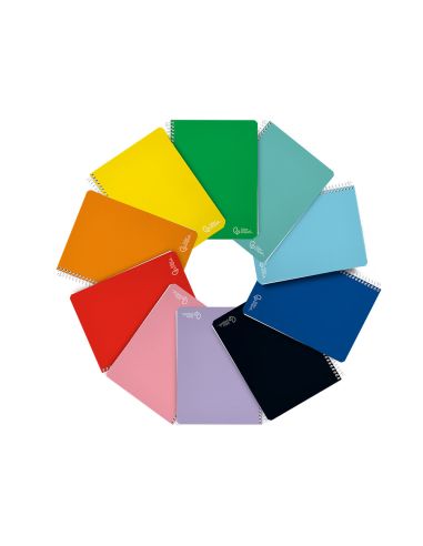 Cuaderno Espiral Liderpapel A4 Witty Tapa Dura 80H 90Gr Cuadro 6Mm Con Margen Colores Surtidos