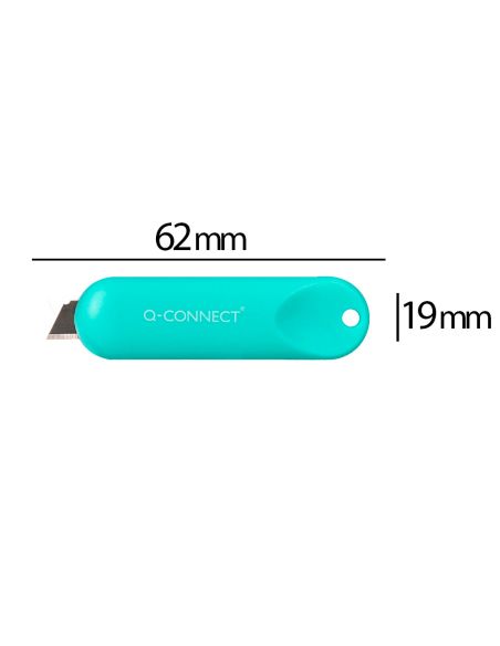 Cuter Q-Connect Plastico Mini De Seguridad Retractil Modelos Y Colores Surtidos Expositor 30 Unidades