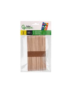 Palitos De Madera Liderpapel Color Natural 15 X 1,8 Cm Bolsa Con 50 Unidades 2