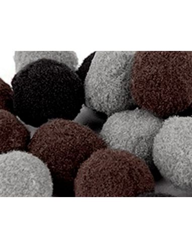 Pompones De Colores Liderpapel 1,5 Cm Tonalidades Neutras Bolsa Con 80 Unidades