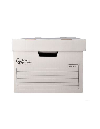Cajon Contenedor Liderpapel Carton Automatico Para 4 Cajasarchivo Definitivo Folio / 5 Archivadores A-Z 430X383X265Mm
