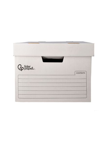 Cajon Contenedor Liderpapel Carton Automatico Para 4 Cajasarchivo Definitivo Folio / 5 Archivadores A-Z 430X383X265Mm