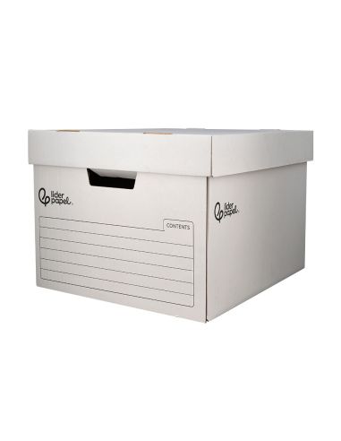 Cajon Contenedor Liderpapel Carton Automatico Para 3 Cajasarchivo Definitivo Folio / 4 Archivadores A-Z 387X333X260Mm