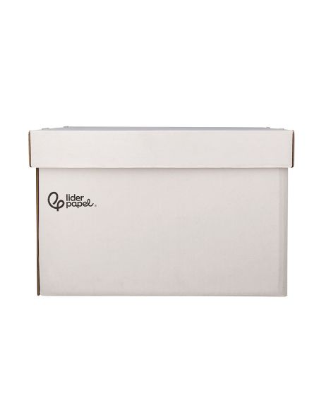 Cajon Contenedor Liderpapel Carton Automatico Para 3 Cajasarchivo Definitivo Folio / 4 Archivadores A-Z 387X333X260Mm