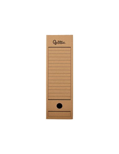 Caja Archivo Definitivo Liderpapel Folio Prolongado Carton Reciclado 325G/M2 Lomo 116 Mm Kraft 388X116X275 Mm