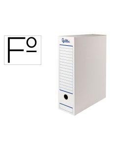 Caja Archivo Definitivo Automatica Liderpapel Folio Carton Reciclado 325G/M2 Lomo 100 Mm Blanco 360X100X255Mm
