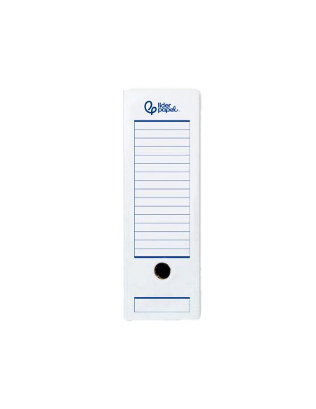 Caja Archivo Definitivo Automatica Liderpapel Folio Carton Reciclado 325G/M2 Lomo 100 Mm Blanco 360X100X255Mm