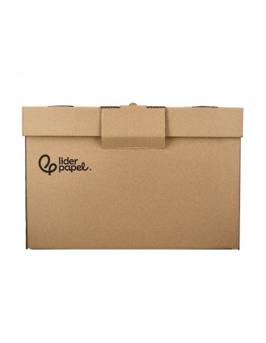 Cajon Contenedor Liderpapel Carton Manual Para 5 Cajas Archivo Definitivo Folio / 6 Archivadores A-Z 540X410X300Mm