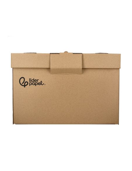 Cajon Contenedor Liderpapel Carton Manual Para 5 Cajas Archivo Definitivo Folio / 6 Archivadores A-Z 540X410X300Mm