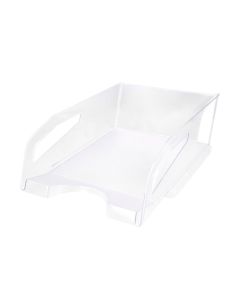 Bandeja Sobremesa Plastico Q-Connect Gran Capacidad Con Asa Transparente 386X270X115Mm