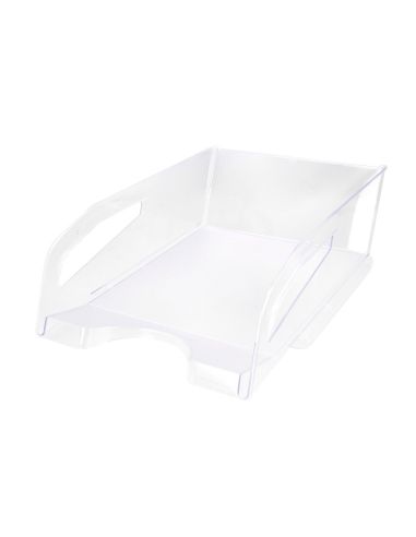 Bandeja Sobremesa Plastico Q-Connect Gran Capacidad Con Asa Transparente 386X270X115Mm