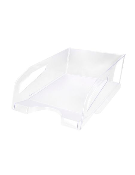 Bandeja Sobremesa Plastico Q-Connect Gran Capacidad Con Asa Transparente 386X270X115Mm