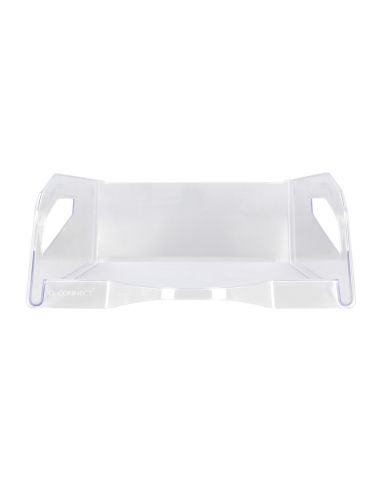 Bandeja Sobremesa Plastico Q-Connect Gran Capacidad Con Asa Transparente 386X270X115Mm