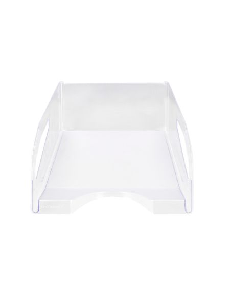Bandeja Sobremesa Plastico Q-Connect Gran Capacidad Con Asa Transparente 386X270X115Mm