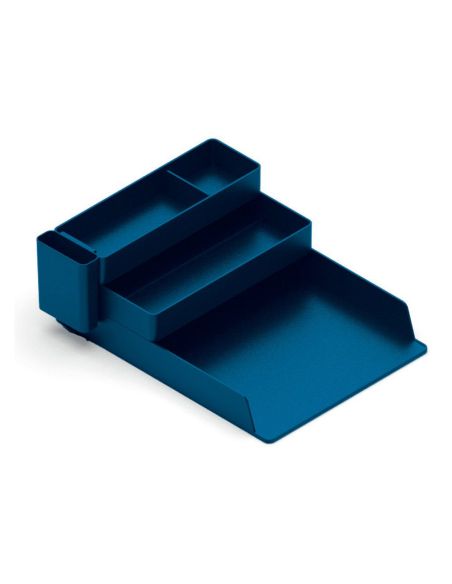 Bandeja Sobremesa Plastico Q-Connect Organizador De Escritorio Con 4 Departamentos Color Azul|Libreriasalesiana