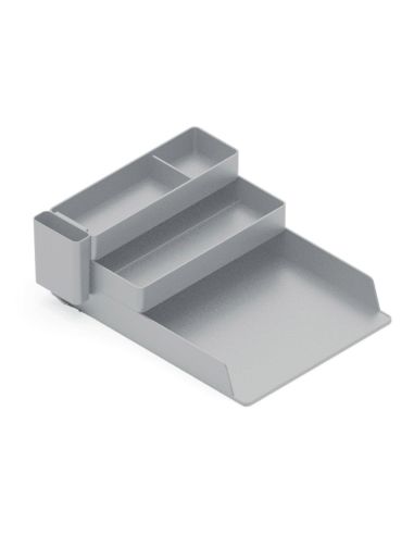 Bandeja Sobremesa Plastico Q-Connect Organizador De Escritorio Con 4 Departamentos Color Gris|Libreriasalesiana