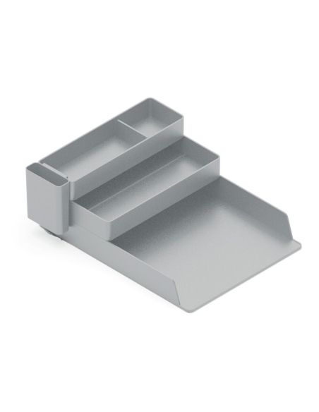 Bandeja Sobremesa Plastico Q-Connect Organizador De Escritorio Con 4 Departamentos Color Gris|Libreriasalesiana