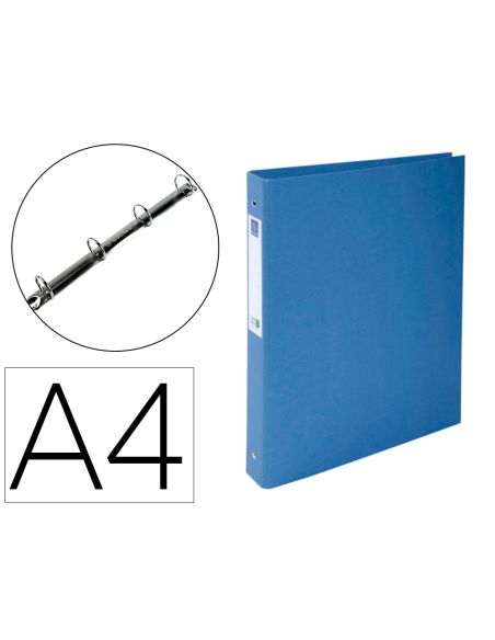 Carpeta De 4 Anillas 30 Mm Redondas Exacompta Clean Safe Din A4 Carton Forrado Azul
