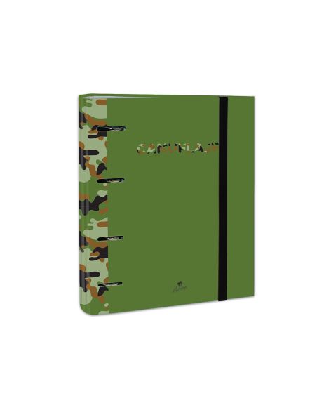 Carpeta De 4 Anillas De 40 Mm Mixtas Carton Forrado Folio Colores Surtidos Camuflaje 6 Diseños