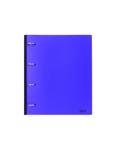 Carpeta Liderpapel 4 Anillas Redondas 25 Mm Polipropileno Din A4 Ultra Compacta Con Lomo Extensible 4 Cm Azul 2
