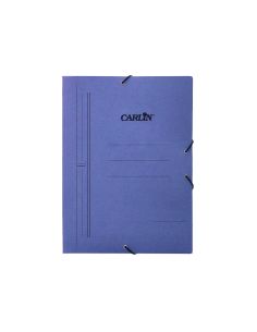 Carpeta Carlin Gomas Tres Solapas Carton Pintado Folio Color Azul 2
