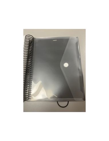 Carpeta Pardo Escaparate Con Espiral 80 Fundas Folio Personalizable Color Negro